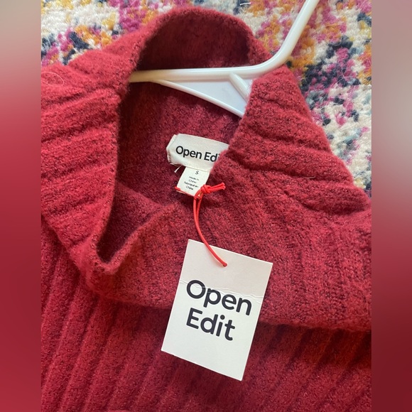 NWT Open Edit Knit Tunic Mockneck Sweater - Picture 4 of 5